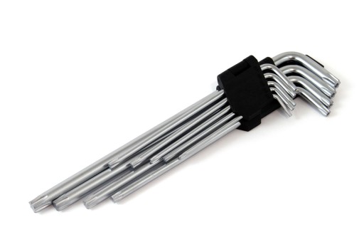 TORX KĽÚČE DLHÉ 230MM - TYP L SADA 9 KS.