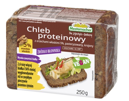 PROTEÍNOVÝ PROTEÍNOVÝ CHLIEB S VLAŠSKÝMI ORIEŠKAMI