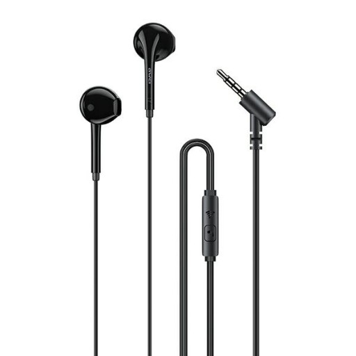 STEREO SLÚCHADLÁ AWEI PC-7 3,5MM JACK ČIERNA/ČIERNA