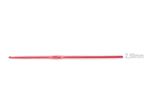 HÁČKOVANIE HLINÍKOVÉ HÁČKY - 2,5 MM - 1 ks