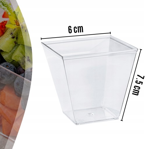 hrnčekové NÁDOBKY NA OBČANY DEZERTY 160ML 20KS NÁDOBKA NA DEZERTY Štvorcové