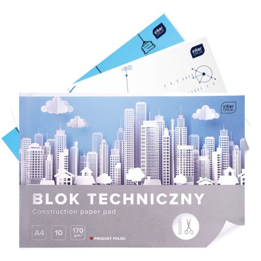 Biela Technická podložka A4 10 listov 170g/m2