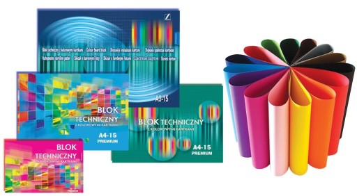 Prémiový farebný technický blok A4-15