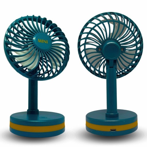 VÝKONNÝ VENTILÁTOR STOLNÝ VENTILÁTOR STOJACÍ USB MINI MODRÁ