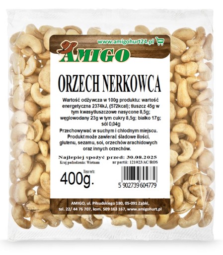 AMIGO Kešu oriešky 400 g