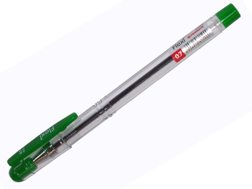 GUĽOVODOVÉ PERO S ČIAPKOM ZELENÝ FLEXI PENMATE 0,7 MM