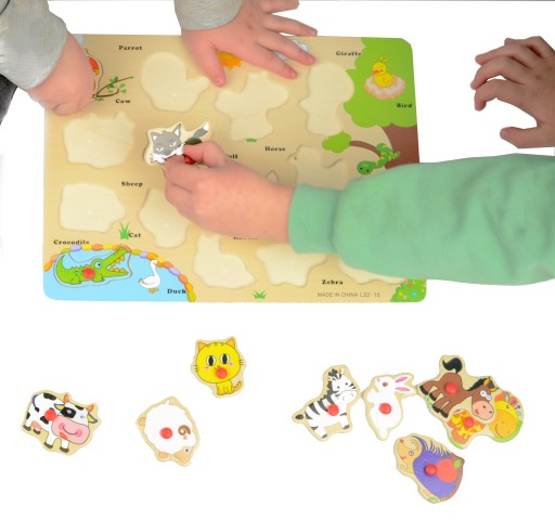 DREVENÉ HÁDANKY ZVIERATKÁ ŠPIČKY NA PUZZLI