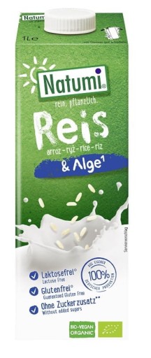 Ryžový nápoj s morskými riasami, bez pridaného cukru, bez lepku, BIO 1 l - pre