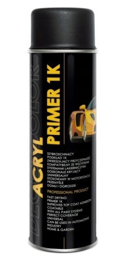 Sprej do auta ACRYL 1k 500ml čierny