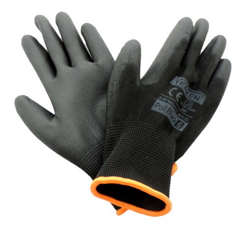 Záhradné pracovné rukavice, veľkosť 6 PoliBlack, 2 páry