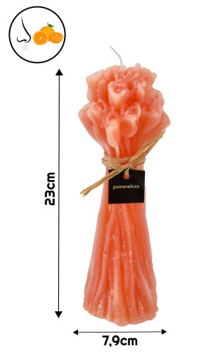 Vonná sviečka Sviečka Intenzívna vôňa Ovocie Citrus Pomaranč Bouquet