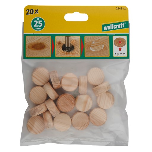 Kryt krycej dosky 25mm Borovica Wolfcraft 20 ks.