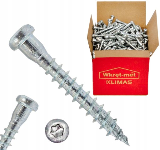 SKRUTKY DO TERSNÝCH KĹBOV 5x30mm TORX UHLOVÁ TYČ 250 ks KLIMAS