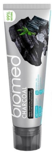 Biomed zubná pasta 100G drevené uhlie s uhlím