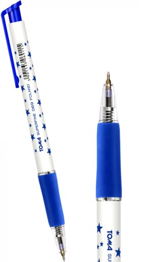 Toma Superfine 069 modré guľôčkové pero, 10 kusov