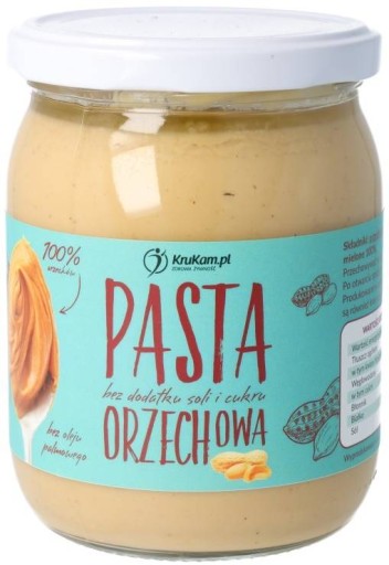Krukam ARAŠIDOVÁ PASTA HLADKÁ 500g BEZ CUKRU, SOĽ