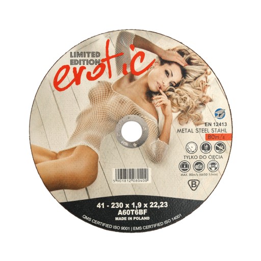 ŠTÍT NA KOV 41 95A 230x1,9x22 Gepard Erotic E