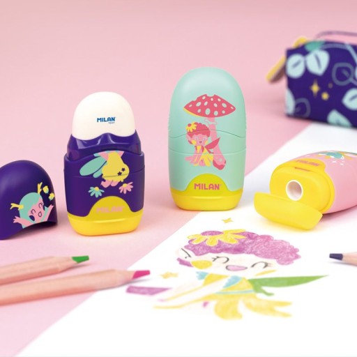 Milan Sharpener - guma CAPSULE FAIRY TALE, rôzne dizajnové varianty