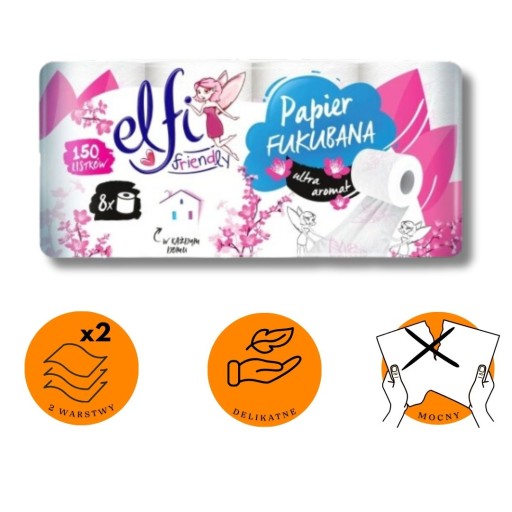 Toaletný papier Elfi Friendly Fakubana 8 roliek