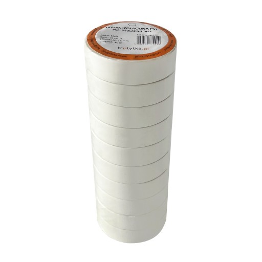 PVC izolačná páska, 18 mm x 10 m, 1 kus, biela