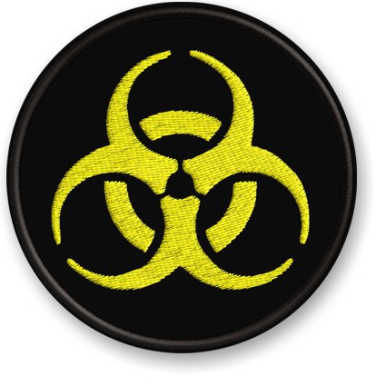 Biohazard Thermo Patch Vyšívaný priemer 70mm