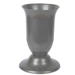 Stojaca váza na kvety na cintoríne, priemer 13,5 cm, grafitový plast