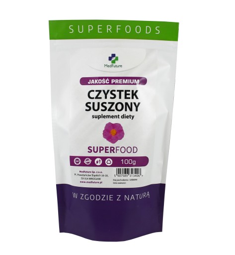 Sušené listy cistus, 100% prírodné, rezané, 100g