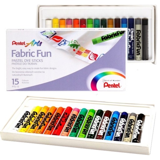 Pentel Fabric Fun Fabric Pastels 15 farieb