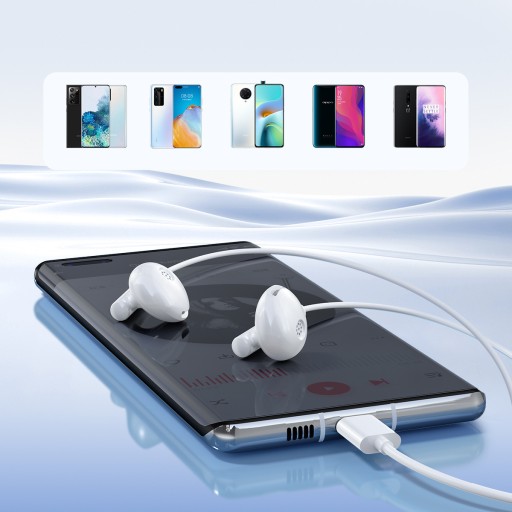 Slúchadlá do uší USB-C JOYROOM JR-EC05 BIELY PRE TELEFÓN / TABLET