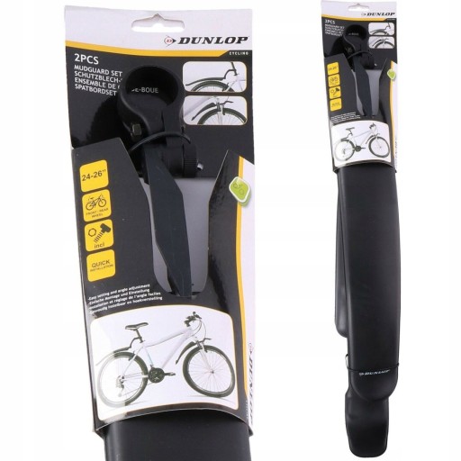 BLATNÍKY NA BICYKEL BLATNÍK NA BICYKEL DUNLOP 24-26 SET PREDNÝ ZADNÝ SET