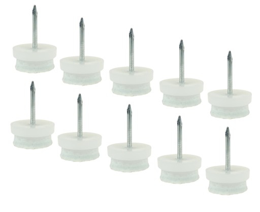 20 x klzák, klzák, plsť, nábytková noha, 17 mm