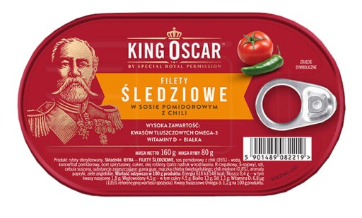 King Oscar chilli sleď filety 160g