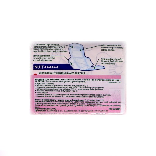 BIO Super absorpčné vložky s krídelkami noc 10