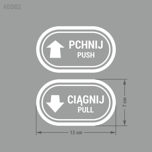 Push, Pull - Push, Pull - samolepky 7x12