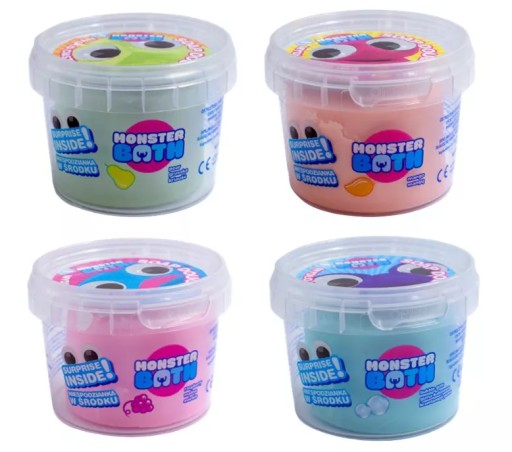 MONSTER BATH hracie mydlo na cesto s prekvapením 100 g, mix farieb, 1 kus