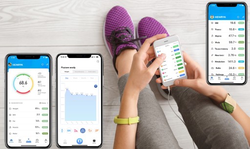 KÚPEĽŇOVÁ VÁHA ELEKTRONICKÁ ANALYTICKÁ APLIKÁCIA BLUETOOTH 180 kg 32 v 1
