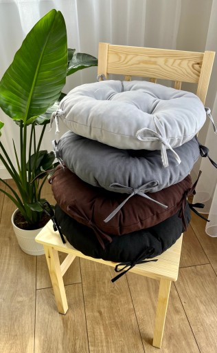 Podsedák na stoličku taburetka 35cm HNEDÝ CIRCLE