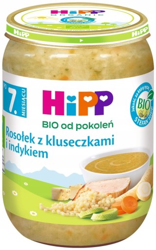 HiPP BIO vývar s knedľou morka večera 7m+ 190g