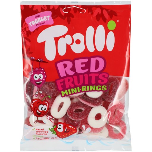 RED FRUITS TROLLI JELLIES 100g Mini krúžky