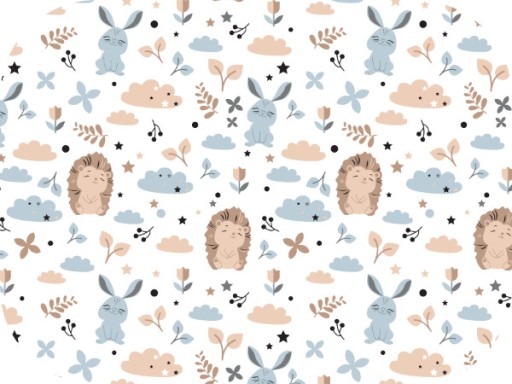 Flanelová plienka 60x40 Rabbit Blue