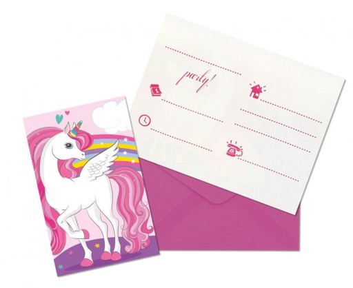 Jednorazové papierové taniere UNICORN jednorožec poník NARODENINY 6 kusov