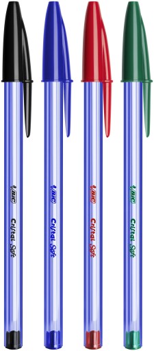 Cristal mäkké čierne guľôčkové pero BIC 1 ks.