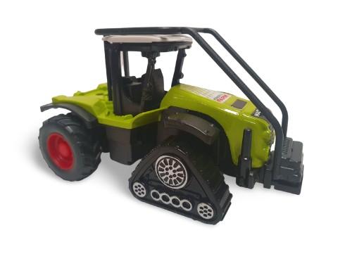 TRAKTOR S KOLEJAMI ZELENÝ 9CM 1:80 E1119 EMAJ
