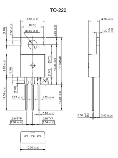 Stabilizátor napätia LM317T 1,5A 1,2-37V TO-220