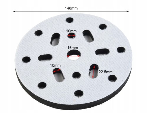 Ochranná hubková podložka na brúsny kotúč 150mm 10mm 17H Kormax