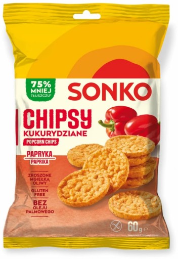 Sonko kukuričné lupienky Paprika 60g x2