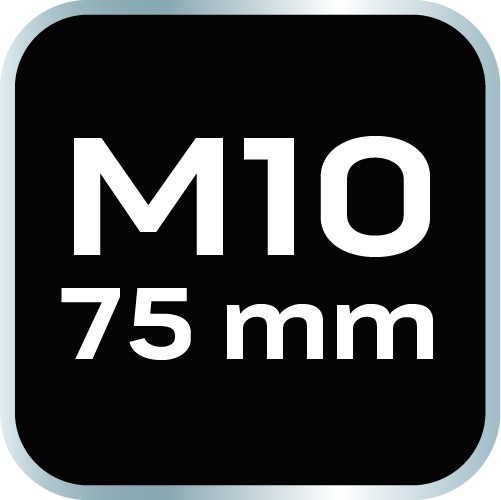 Hrot drážkovaný M10 x 75 mm, S2 x 2 ks.