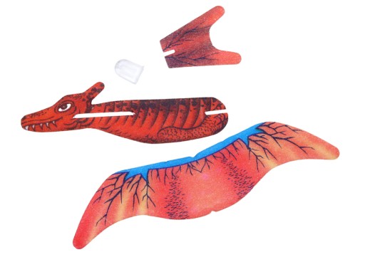 Pena Dinosaur Lietadlo v červenej farbe