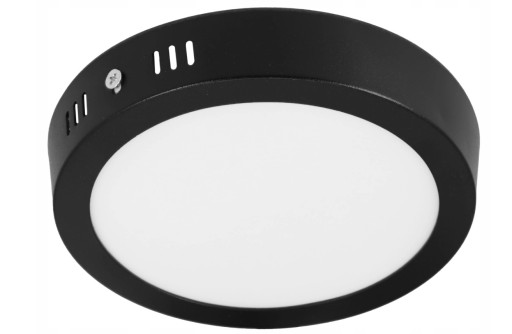 LED panel + napájací zdroj Čierne okrúhle stropné svietidlo 6W 4000K 11cm