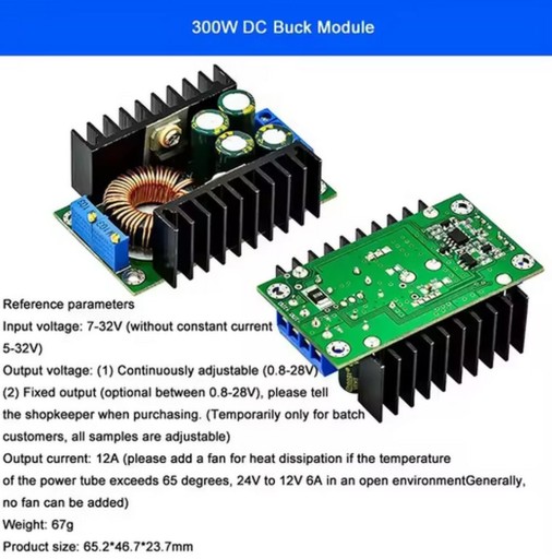 DC-DC MENIČ NAPÄTIA 5-40V-->1,2-35V STEP-DOWN 9A 300W